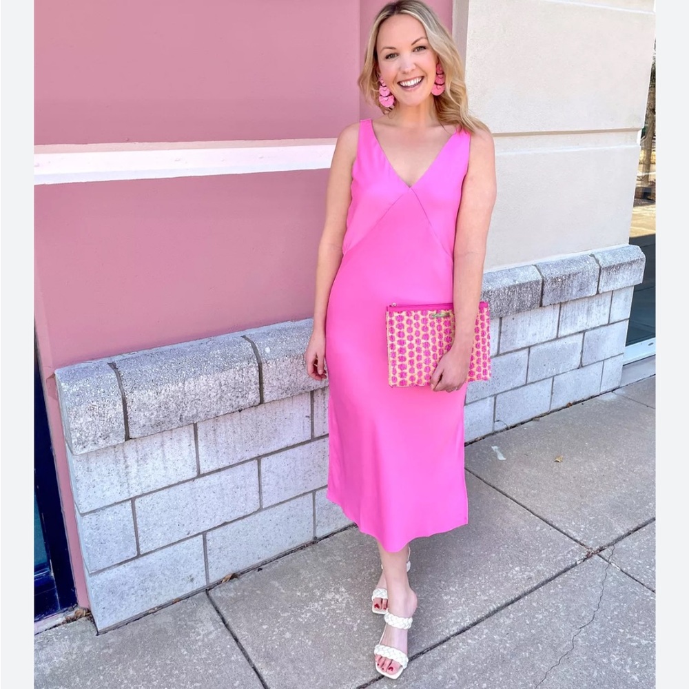 Target Midi Slip Dress Pink S